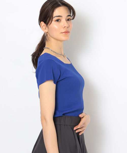 NOLLEY’S(ノーリーズ)の「《手洗い可能》キャップスリーブプルオーバーニット(ニット/セーター・レディース・ブラック/レッド/オフホワイト/ブルー・38)」の22枚目の写真