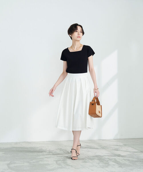 NOLLEY’S(ノーリーズ)の「《手洗い可能》キャップスリーブプルオーバーニット(ニット/セーター・レディース・ブラック/レッド/オフホワイト/ブルー・38)」の18枚目の写真