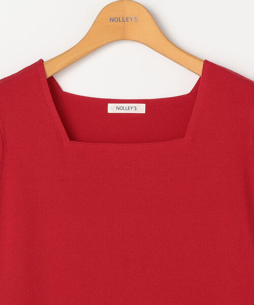 NOLLEY’S(ノーリーズ)の「《手洗い可能》キャップスリーブプルオーバーニット(ニット/セーター・レディース・ブラック/レッド/オフホワイト/ブルー・38)」の14枚目の写真