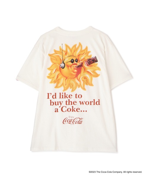 AVIREX（アヴィレックス）の「AVIREX  / COKE "70s ARCHIVE SUN" T-SHIRT（Tシャツ/カットソー・メンズ・ホワイト/ブラック・L/M/XL/2XL）」の2枚目の写真