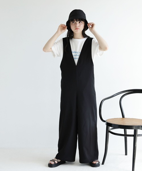 GLOBAL WORK(グローバルワーク)の「2WAYサロペット/AND YUA ANY/191486(サロペット/オーバーオール・キッズ・アイボリー/ブラック・150cm/160cm)」の16枚目の写真