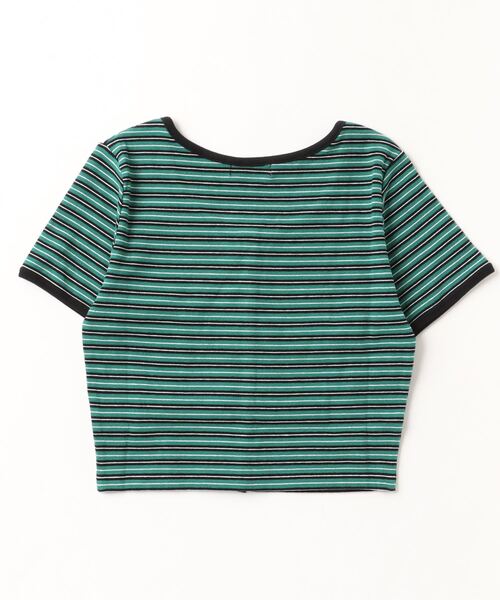 WEGO（ウィゴー）の「WEGO/フロントボタンリブショートＴ（Tシャツ/カットソー・レディース・パープル系その他/ブラック/グリーン系その他/ホワイト/ブラック系その他5/オレンジ系その他6・FREE）」の16枚目の写真