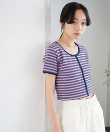 WEGO | WEGO/フロントボタンリブショートT(Tシャツ/カットソー)