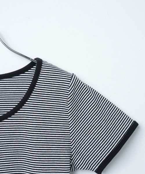 WEGO（ウィゴー）の「WEGO/フロントボタンリブショートＴ（Tシャツ/カットソー・レディース・パープル系その他/ブラック/グリーン系その他/ホワイト/ブラック系その他5/オレンジ系その他6・FREE）」の21枚目の写真