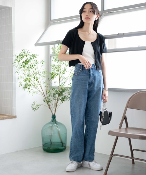 WEGO（ウィゴー）の「WEGO/フロントボタンリブショートＴ（Tシャツ/カットソー・レディース・パープル系その他/ブラック/グリーン系その他/ホワイト/ブラック系その他5/オレンジ系その他6・FREE）」の17枚目の写真