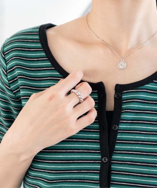 WEGO（ウィゴー）の「WEGO/フロントボタンリブショートＴ（Tシャツ/カットソー・レディース・パープル系その他/ブラック/グリーン系その他/ホワイト/ブラック系その他5/オレンジ系その他6・FREE）」の22枚目の写真