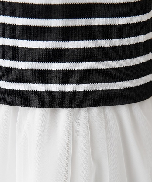 COLLAGE GALLARDAGALANTE（コラージュガリャルダガランテ）の「ニットキャミ（キャミソール・レディース・ブラック/ライム・FREE）」の4枚目の写真