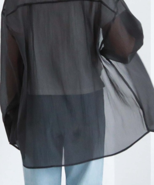 archives（アルシーヴ）の「シアースリットスリーブシャツ（シャツ/ブラウス・レディース・ラベンダー/オフホワイト/グリーン/ブラック・MEDIUM）」の19枚目の写真