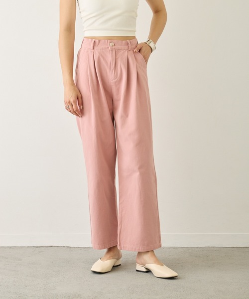 ｔｏｌｅｎｅ（トレネ）の「ハイウエストコットンストレートパンツ（その他パンツ・レディース・ホワイト/ピンク/ラベンダー/ベージュ/ライトブルー/ブラック・M/L）」の10枚目の写真