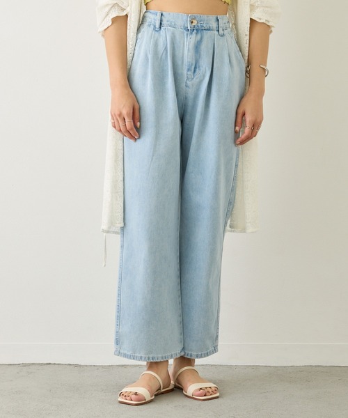 ｔｏｌｅｎｅ（トレネ）の「ハイウエストコットンストレートパンツ（その他パンツ・レディース・ホワイト/ピンク/ラベンダー/ベージュ/ライトブルー/ブラック・M/L）」の13枚目の写真