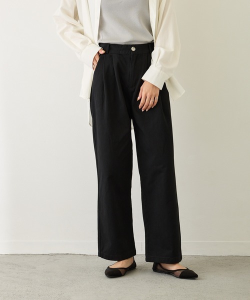 ｔｏｌｅｎｅ（トレネ）の「ハイウエストコットンストレートパンツ（その他パンツ・レディース・ホワイト/ピンク/ラベンダー/ベージュ/ライトブルー/ブラック・M/L）」の19枚目の写真