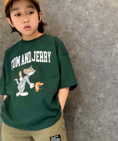 Tom＆Jerry（トムアンドジェリー）の「TOM＆JERRY　BIGシルエット　半袖T（Tシャツ/カットソー・キッズ・ダークグリーン/ベージュ/ベージュ系その他2/ホワイト系その他2/ホワイト系その他3/ベージュ系その他/グレー系その他/ホワイト系その他/オフホワイト/ネイビー/チャコール/ブルー系その他/ダークグリーン系/ベージュ系その他3/グレー系その他3/グレー系その他2・150cm/160cm/120cm/140cm/130cm/110cm）」の14枚目の写真