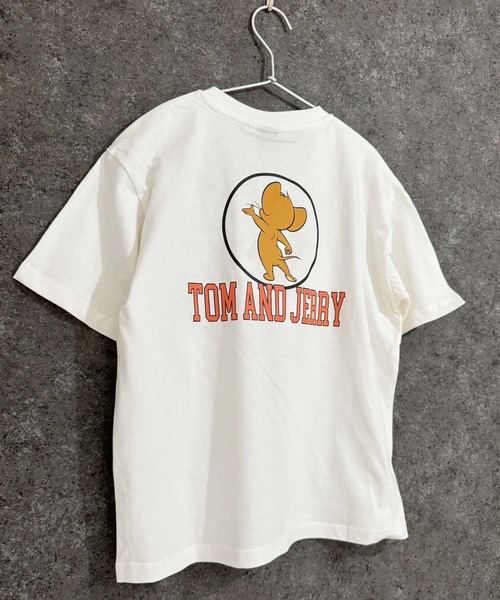 Tom＆Jerry（トムアンドジェリー）の「TOM＆JERRY　BIGシルエット　半袖T（Tシャツ/カットソー・キッズ・ダークグリーン/ベージュ/ベージュ系その他2/ホワイト系その他2/ホワイト系その他3/ベージュ系その他/グレー系その他/ホワイト系その他/オフホワイト/ネイビー/チャコール/ブルー系その他/ダークグリーン系/ベージュ系その他3/グレー系その他3/グレー系その他2・150cm/160cm/120cm/140cm/130cm/110cm）」の2枚目の写真