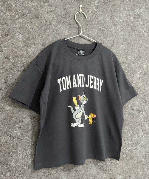 Tom＆Jerry（トムアンドジェリー）の「TOM＆JERRY　BIGシルエット　半袖T（Tシャツ/カットソー・キッズ・ダークグリーン/ベージュ/ベージュ系その他2/ホワイト系その他2/ホワイト系その他3/ベージュ系その他/グレー系その他/ホワイト系その他/オフホワイト/ネイビー/チャコール/ブルー系その他/ダークグリーン系/ベージュ系その他3/グレー系その他3/グレー系その他2・150cm/160cm/120cm/140cm/130cm/110cm）」の8枚目の写真