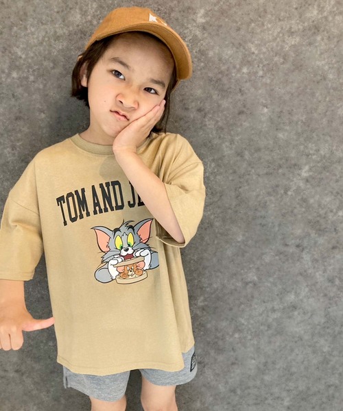 Tom＆Jerry（トムアンドジェリー）の「TOM＆JERRY　BIGシルエット　半袖T（Tシャツ/カットソー・キッズ・ダークグリーン/ベージュ/ベージュ系その他2/ホワイト系その他2/ホワイト系その他3/ベージュ系その他/グレー系その他/ホワイト系その他/オフホワイト/ネイビー/チャコール/ブルー系その他/ダークグリーン系/ベージュ系その他3/グレー系その他3/グレー系その他2・150cm/160cm/120cm/140cm/130cm/110cm）」の11枚目の写真