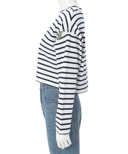 fifth（フィフス）の「カッティングスリーブボーダーロンT（Tシャツ/カットソー・レディース・ネイビー/ホワイト・M）」の5枚目の写真