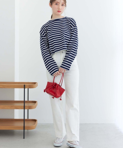 fifth（フィフス）の「カッティングスリーブボーダーロンT（Tシャツ/カットソー・レディース・ネイビー/ホワイト・M）」の15枚目の写真