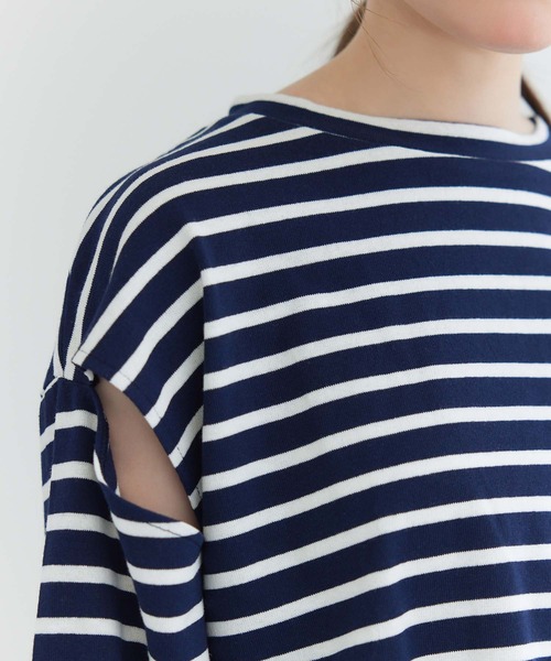 fifth（フィフス）の「カッティングスリーブボーダーロンT（Tシャツ/カットソー・レディース・ネイビー/ホワイト・M）」の18枚目の写真