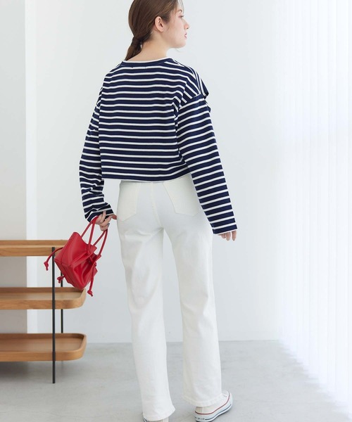 fifth（フィフス）の「カッティングスリーブボーダーロンT（Tシャツ/カットソー・レディース・ネイビー/ホワイト・M）」の13枚目の写真