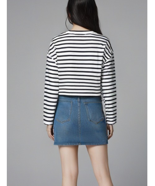 fifth（フィフス）の「カッティングスリーブボーダーロンT（Tシャツ/カットソー・レディース・ネイビー/ホワイト・M）」の21枚目の写真