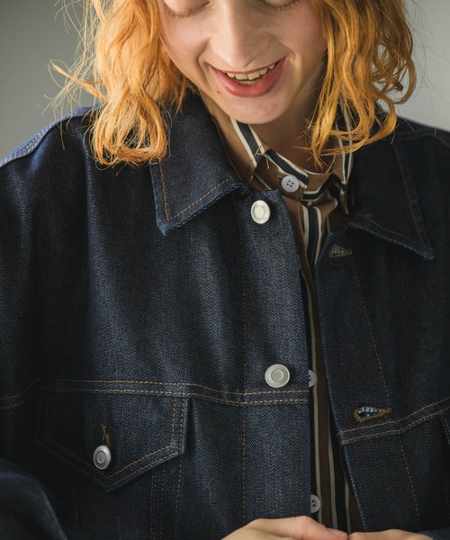 Birthday room（バースデイルーム）の「ルーズデニムジャケット/Gジャン（デニムジャケット・レディース・インディゴブルー・FREE）」の7枚目の写真