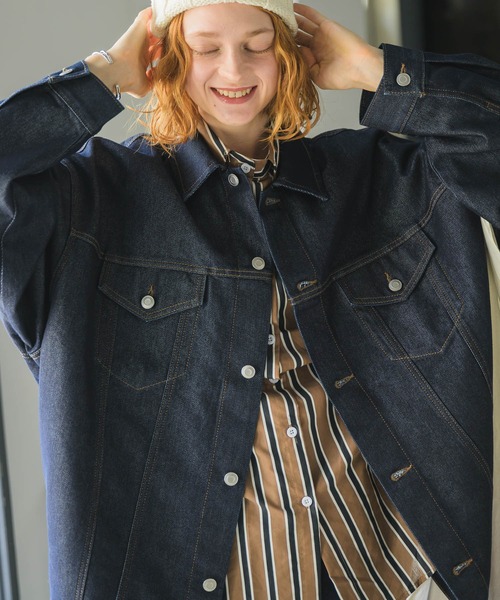 Birthday room（バースデイルーム）の「ルーズデニムジャケット/Gジャン（デニムジャケット・レディース・インディゴブルー・FREE）」の8枚目の写真