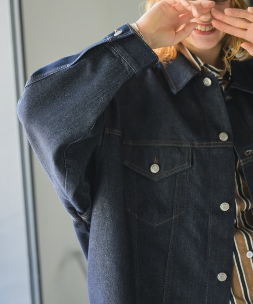 Birthday room（バースデイルーム）の「ルーズデニムジャケット/Gジャン（デニムジャケット・レディース・インディゴブルー・FREE）」の10枚目の写真