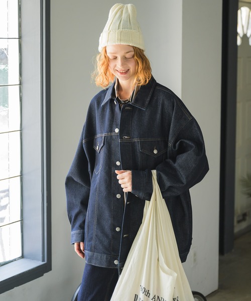 Birthday room（バースデイルーム）の「ルーズデニムジャケット/Gジャン（デニムジャケット・レディース・インディゴブルー・FREE）」の16枚目の写真