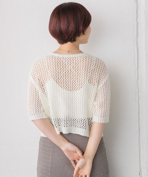 RETRO GIRL（レトロガール）の「2WAYテープヤーンニット（ニット/セーター・レディース・ブラウン/ブルー系その他/グリーン/ホワイト・FREE）」の9枚目の写真