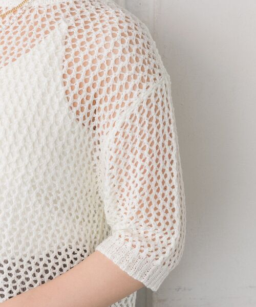 RETRO GIRL（レトロガール）の「2WAYテープヤーンニット（ニット/セーター・レディース・ブラウン/ブルー系その他/グリーン/ホワイト・FREE）」の11枚目の写真