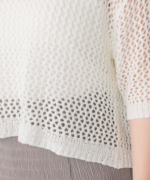 RETRO GIRL（レトロガール）の「2WAYテープヤーンニット（ニット/セーター・レディース・ブラウン/ブルー系その他/グリーン/ホワイト・FREE）」の12枚目の写真