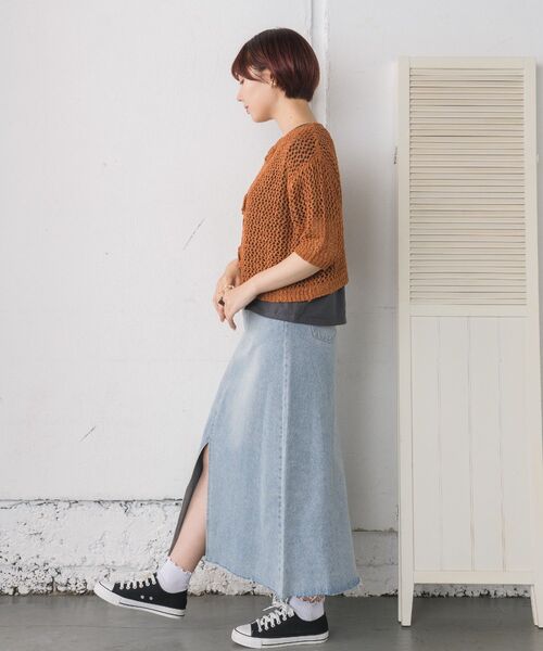 RETRO GIRL（レトロガール）の「2WAYテープヤーンニット（ニット/セーター・レディース・ブラウン/ブルー系その他/グリーン/ホワイト・FREE）」の16枚目の写真