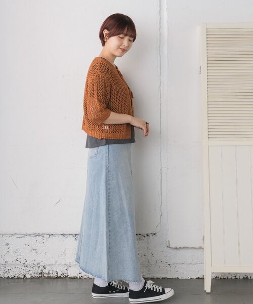 RETRO GIRL（レトロガール）の「2WAYテープヤーンニット（ニット/セーター・レディース・ブラウン/ブルー系その他/グリーン/ホワイト・FREE）」の17枚目の写真