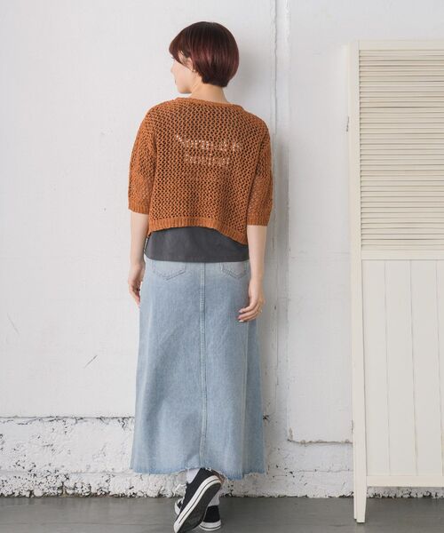 RETRO GIRL（レトロガール）の「2WAYテープヤーンニット（ニット/セーター・レディース・ブラウン/ブルー系その他/グリーン/ホワイト・FREE）」の18枚目の写真