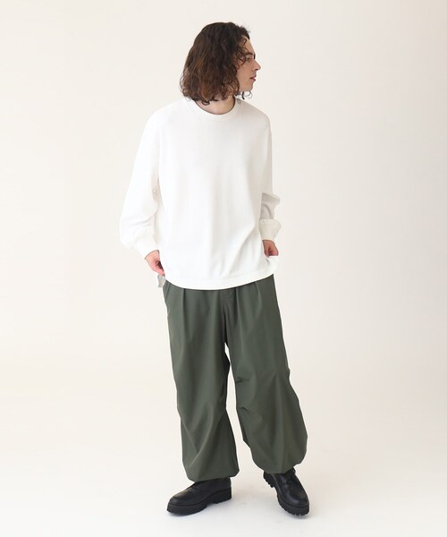 tk.TAKEO KIKUCHI(ティーケータケオキクチ)の「◆カラーワッフルビッグカットソー(Tシャツ/カットソー・メンズ・ブラック/ホワイト/ネイビー/ダークグレー/マスタード・88)」の15枚目の写真