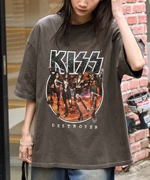 【QUEEN/THE ROLLING STONES/Aero smith/BON JOVI】別注 ヴィンテージライク ロックプリントピグメント加工 半袖Tシャツ