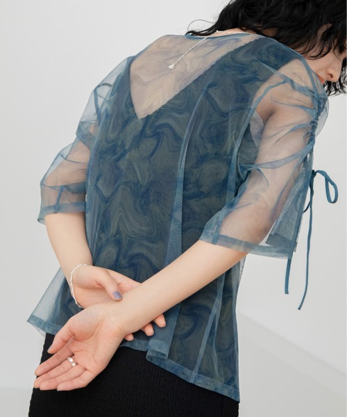 VACANCY（ヴァカンシー）の「2wayチュールシアーブラウス（シャツ/ブラウス・レディース・ブラック/その他・FREE）」の6枚目の写真