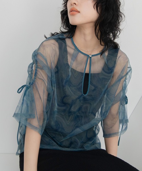 VACANCY（ヴァカンシー）の「2wayチュールシアーブラウス（シャツ/ブラウス・レディース・ブラック/その他・FREE）」の12枚目の写真