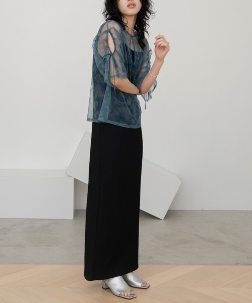 2WAYチュールシアーブラウス hinari（ヒナリ）の「2WAYチュールシアーブラウス（シャツ