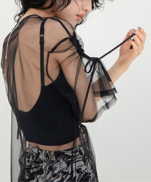 VACANCY（ヴァカンシー）の「2wayチュールシアーブラウス（シャツ/ブラウス・レディース・ブラック/その他・FREE）」の9枚目の写真