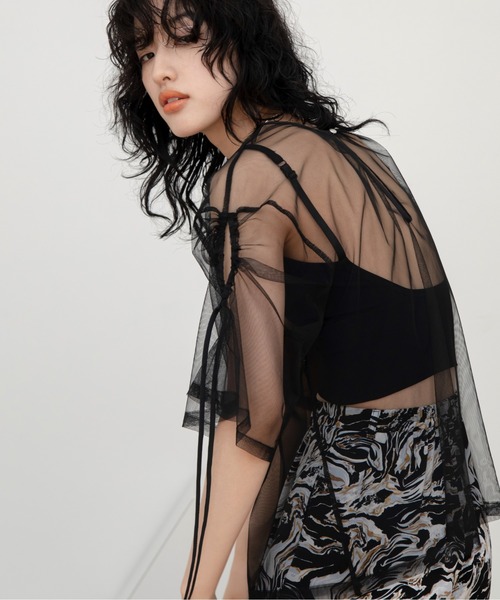 VACANCY（ヴァカンシー）の「2wayチュールシアーブラウス（シャツ/ブラウス・レディース・ブラック/その他・FREE）」の11枚目の写真