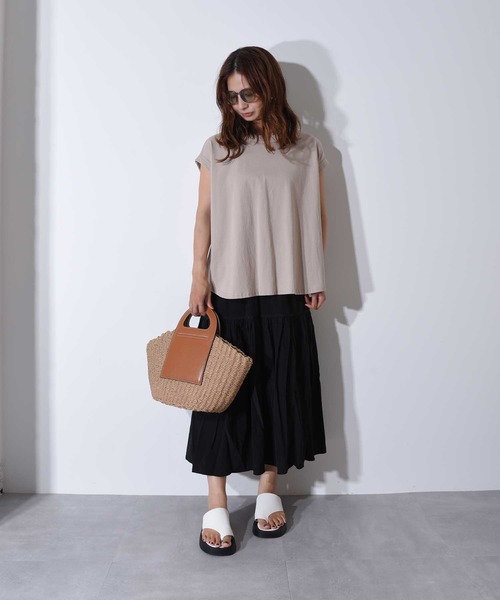 folka（フォルカ）の「1-PUレザー×かごコンビバッグ 【Maison select -メゾンセレクト-】（かごバッグ・レディース・アイボリー/ブラウン・FREE）」の14枚目の写真