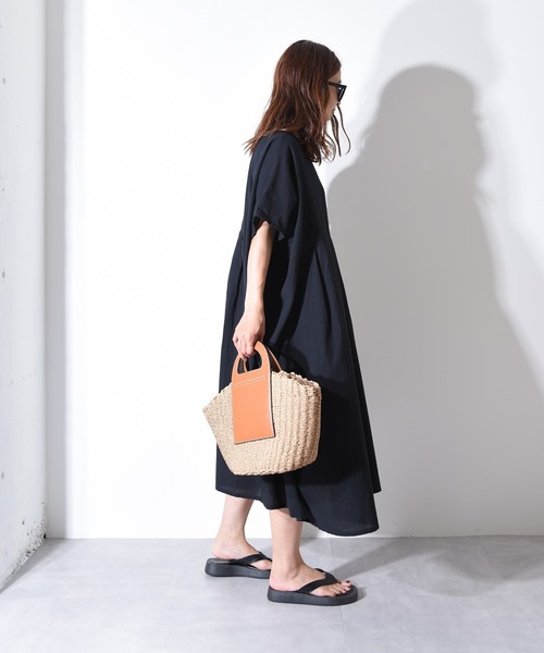 folka（フォルカ）の「1-PUレザー×かごコンビバッグ 【Maison select -メゾンセレクト-】（かごバッグ・レディース・アイボリー/ブラウン・FREE）」の16枚目の写真