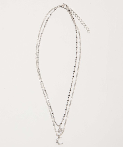 WEGO（ウィゴー）の「WEGO/2連ムーンキラキラネックレス（ネックレス・レディース・シルバー/その他2/その他3/その他1・FREE）」の5枚目の写真