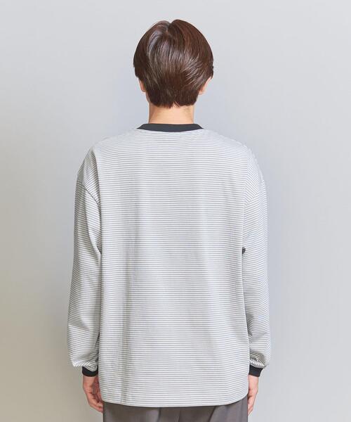 BEAUTY&YOUTH UNITED ARROWS（ビューティーアンドユースユナイテッドアローズ）の「ミジン ボーダー リンガー ロングスリーブ Tシャツ（Tシャツ/カットソー・メンズ・ライトグレー/ダークブラウン/オリーブ・S/L/M/XL）」の6枚目の写真