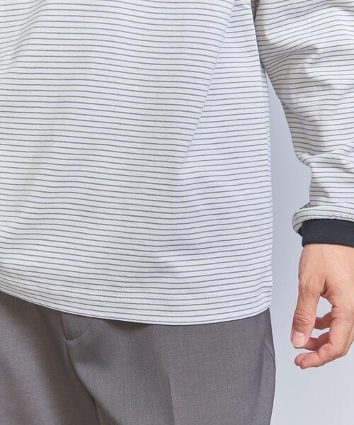 BEAUTY&YOUTH UNITED ARROWS（ビューティーアンドユースユナイテッドアローズ）の「ミジン ボーダー リンガー ロングスリーブ Tシャツ（Tシャツ/カットソー・メンズ・ライトグレー/ダークブラウン/オリーブ・S/L/M/XL）」の9枚目の写真