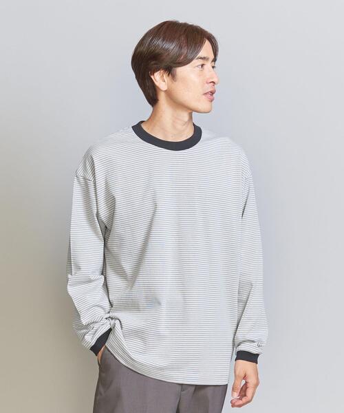 BEAUTY&YOUTH UNITED ARROWS（ビューティーアンドユースユナイテッドアローズ）の「ミジン ボーダー リンガー ロングスリーブ Tシャツ（Tシャツ/カットソー・メンズ・ライトグレー/ダークブラウン/オリーブ・S/L/M/XL）」の11枚目の写真