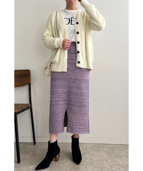 palm RICHE(ポームリシュ)の「POETEフロッキーロンT(Tシャツ/カットソー・レディース・ネイビー/ホワイト/ブラック・M)」の16枚目の写真
