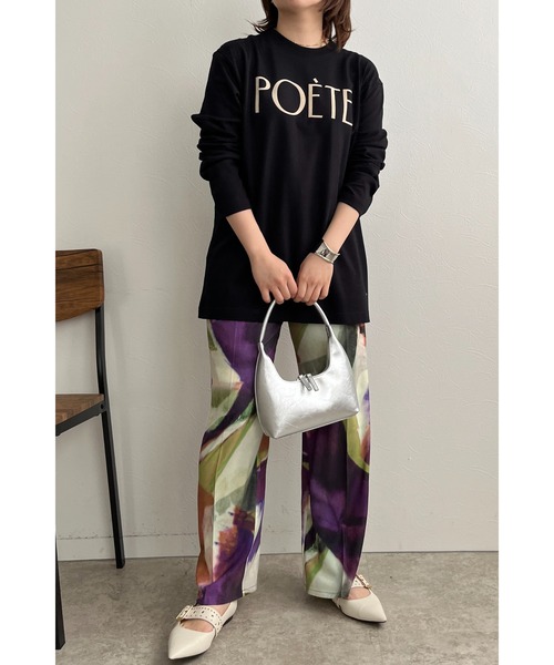 palm RICHE(ポームリシュ)の「POETEフロッキーロンT(Tシャツ/カットソー・レディース・ネイビー/ホワイト/ブラック・M)」の21枚目の写真