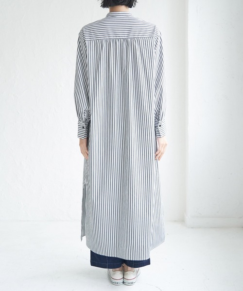 ROPE' PICNIC(ロペピクニック)の「【一部店舗限定】ストライプシャツワンピース(シャツワンピース・レディース・ブラック/ベージュ・38)」の11枚目の写真